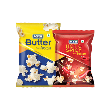 Act II Butter Popcorn - Ready to Eat +  Hot & Spicy Popcorn Combo