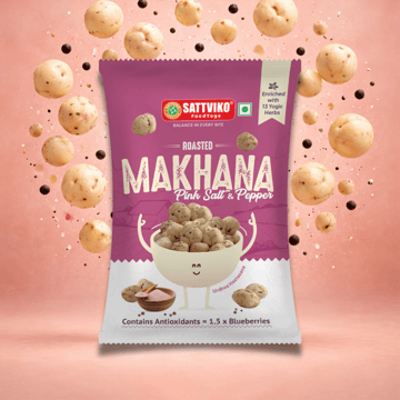 Sattviko Pink Salt & Pepper Flavoured Makhana
