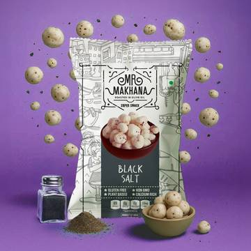 Mr. Makhana Flavoured Makhana (Black Salt)