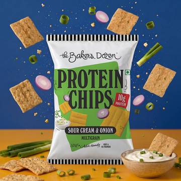 The Baker's Dozen Multigrain Protein Sour Cream & Onion Chips