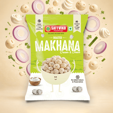 Sattviko Cream & Onion Flavoured Makhana