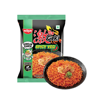 Nissin Geki Spicy Veg Korean Ramen Noodles