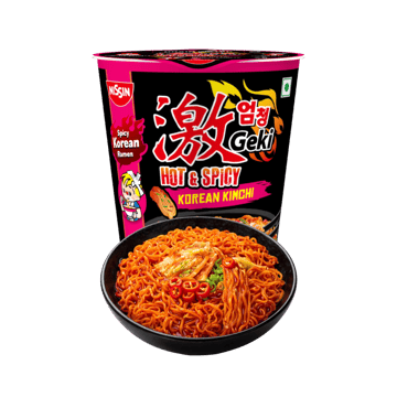 Nissin Geki Hot & Spicy Korean Kimchi Ramen Cup Noodles