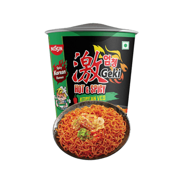 Nissin Geki Hot & Spicy Korean Veg Cup Noodles