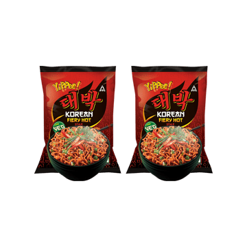 Yippee Korean Fiery Hot Instant Noodles - Pack of 2