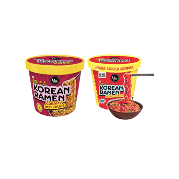 Yu Creamy Hot Sauce Korean Ramen Cup Noodles +  Red Hot Cheese Korean Cup Noodles Combo