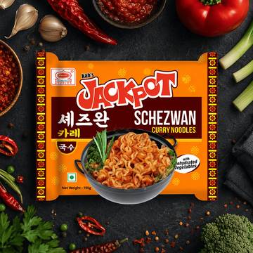 Kab's Jackpot Schezwan Curry Noodles