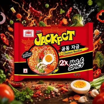 Kab's Jackpot 2x Hot & Spicy Instant Noodles