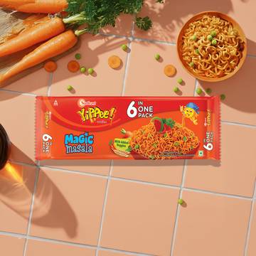 Yippee Magic Masala Instant Noodles with Added Veggies