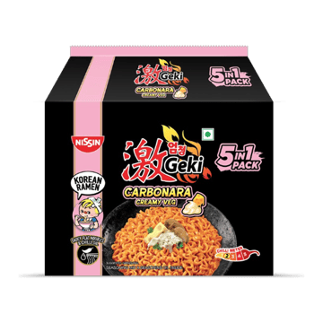 Nissin Geki Instant Noodles (Carbonara Creamy Veg)