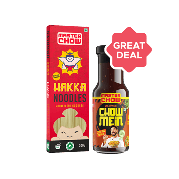 MasterChow Chowmein Sauce +  Chinese Hakka Noodles Combo