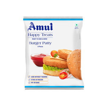 Amul Happy Treats Veg Burger Patty (Frozen)