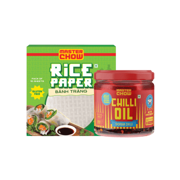 MasterChow Fresh White Rice Paper +  Sichuan Chilli Oil Combo