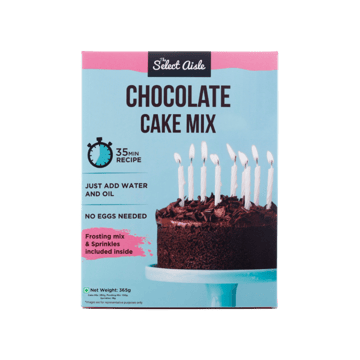 The Select Aisle Eggless Chocolate Cake Mix - Frosting & Sprinkles Included