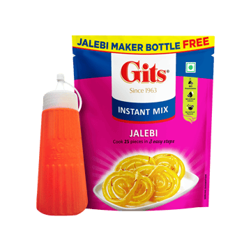 Gits Jalebi Dessert Mix - with Free Easy Maker Bottle