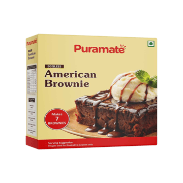 Puramate Eggless American Brownie Dessert Mix
