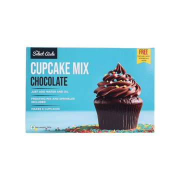 The Select Aisle Eggless Chocolate Cup Cake Mix With Frosting and Sprinkles