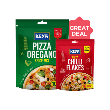 Keya Pizza Oregano Spice Mix +  Pizza Chilli Flakes Multipack Combo