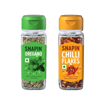 Snapin Oregano +  Red Chilli Flakes Seasoning Combo
