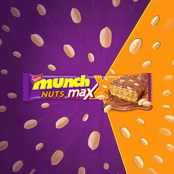 Nestle Munch Max Nuts Double Choco Coated Wafer Bar