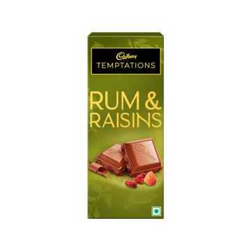 Cadbury Temptations Rum & Raisins Premium Milk Chocolate Bar