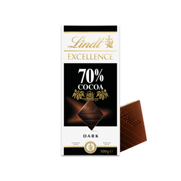Lindt Excellence 70% Cocoa Dark Chocolate Bar