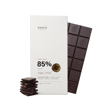 Entisi Chocolatier 85% Fine Dark Chocolate Bar