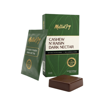 Melted Joy Cashew N'Raisin Dark Nectar Chocolate Bar