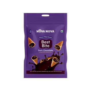Nova Nova Best Bite Chocolate Filled Waffle Cones - Dark Chocolate