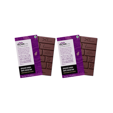 The Whole Truth Almond Raisin 47% Cocoa Dark Chocolate Bar