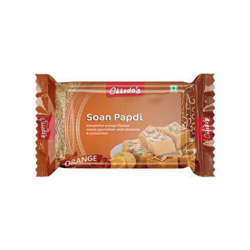 Orange Soan Papdi by Chheda's
