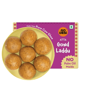 Pure Cow Ghee Atta Gond Laddu by GO DESi