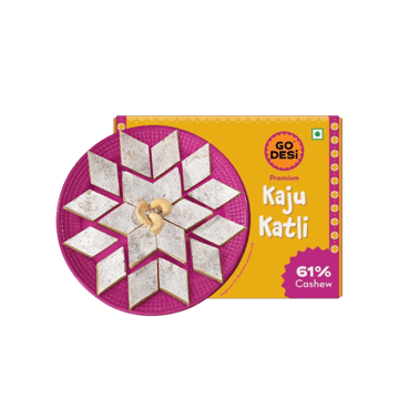 Premium Kaju Katli 61% Cashews by GO DESi