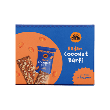 Badam Coconut Jaggery Barfi by GO DESi