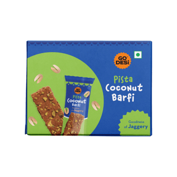 Jaggery Pista Coconut Burfi by GO DESi