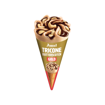 Amul Gold Tricone Butterscotch Ice Cream Cone