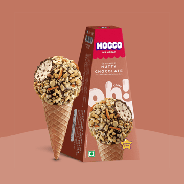 Hocco Nutty Chocolate Ice Cream Cone