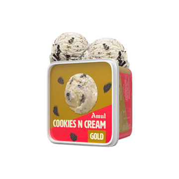 Amul Gold Cookies n Cream Ice Cream Tub