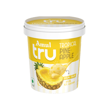 Amul Tru Tropical Pineapple Ice Cream Cup