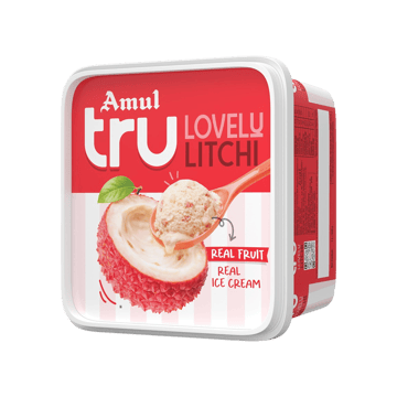 Amul Tru Lovely Litchi Ice Cream Tub