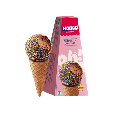 Hocco Chocolate Dot Ice Cream Cone