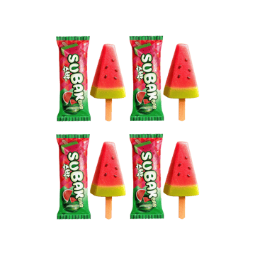 Lotte Subak Watermelon Ice Cream Popsicle