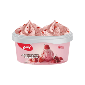 Vadilal Mahabaleshwar Strawberry Ice Cream Tub