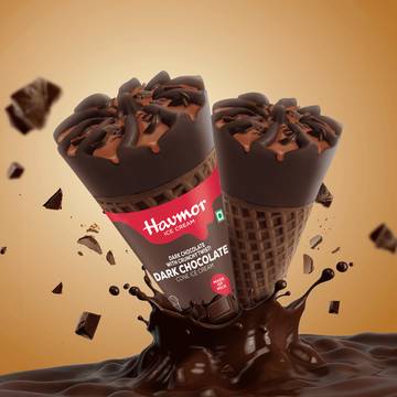 Havmor Dark Chocolate Ice Cream Cone