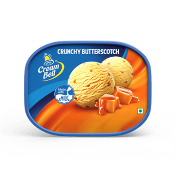 Cream Bell Crunchy Butterscotch Ice Cream Tub
