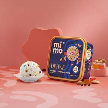 Mimo Classic American Nuts Ice Cream Tub