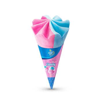Cream Bell Cotton Candy Frozen Dessert Cone