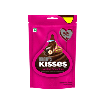 Hershey's Kisses Hazelnut n Cookies Milk Chocolate Pack
