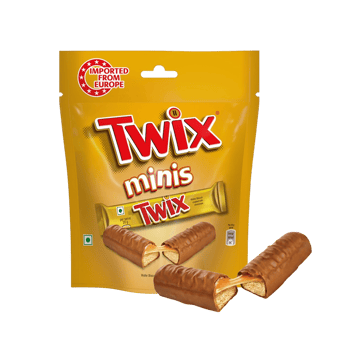 Twix Minis Cookie Caramel Wafer Filled Bar Chocolate Pack