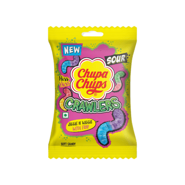 Chupa Chups Assorted Flavour Sour Crawlers Soft Sour Candy